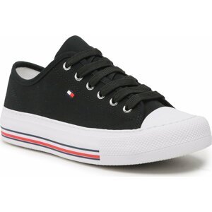 Plátěnky Tommy Hilfiger Low Cut Lace-Up Sneaker T3A9-32677-0890 S Black 999