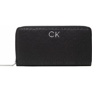 Velká dámská peněženka Calvin Klein Re-Lock Slim Z/A Wallet Lg Perf K60K609485 BAX