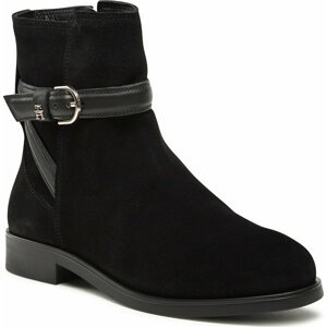 Polokozačky Tommy Hilfiger Elevated Essential Boot Suede FW0FW07482 Black BDS