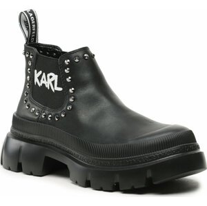 Kotníková obuv s elastickým prvkem KARL LAGERFELD KL43531 Black