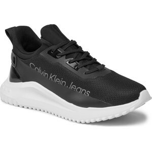 Sneakersy Calvin Klein Jeans Eva Run Slipon Lace Mix Lum Wn YW0YW01303 Black/Bright White 0GM