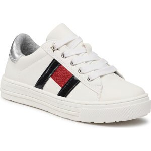 Sneakersy Tommy Hilfiger Low Cut Lace-Up Sneaker T3A4-31023-0813 M White/Multicolor X256