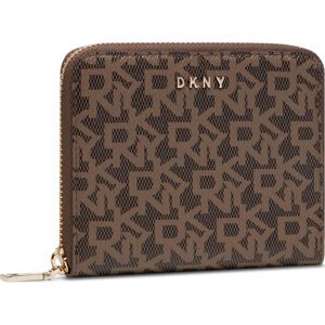 Velká dámská peněženka DKNY Bryant - Sm Zip Aroun R831J656 Mocha/Crml D3E