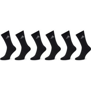 Sada 6 párů vysokých ponožek unisex adidas Cushioned IC1316 Black/White