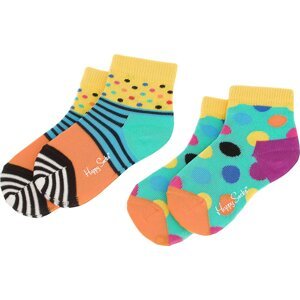 Sada 2 párů dětských vysokých ponožek Happy Socks KBDO02-2000 Barevná