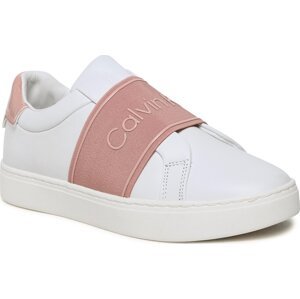 Sneakersy Calvin Klein Cupsole Slip On HW0HW01352 White/Cafe Au Lait 0LB