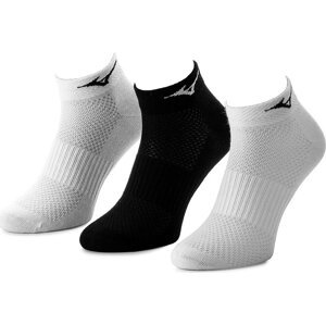 Sada 3 párů vysokých ponožek unisex Mizuno Training Mid 3P 67UU950 White/Black 99