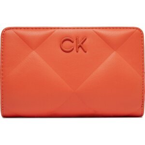 Velká dámská peněženka Calvin Klein Jeans Re-Lock Quilt Bifold Wallet K60K611374 Oranžová