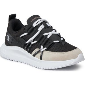 Sneakersy Calvin Klein Jeans Eva Runner Low Lace Mix Ml Fad YW0YW01319 Black/Eggshell/Bright White 01F