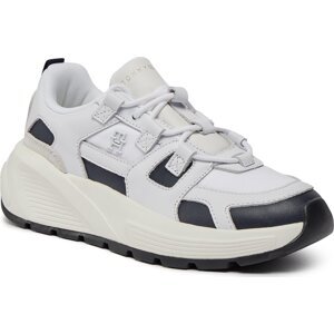 Sneakersy Tommy Hilfiger Th Premium Runner Mix FW0FW07651 White/Space Blue 0K4