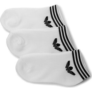 Sada 3 párů nízkých ponožek unisex adidas Trefoil Ank Str AZ6288 White