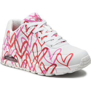 Sneakersy Skechers Uno Spread The Love 155507/WRPK White/Red/Pink