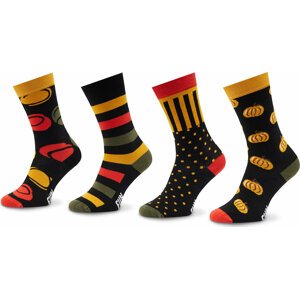 Sada 4 párů vysokých ponožek unisex Fun Socks FS-FU71107 7750