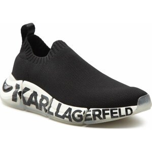 Sneakersy KARL LAGERFELD KL63213 Black Knit Textile