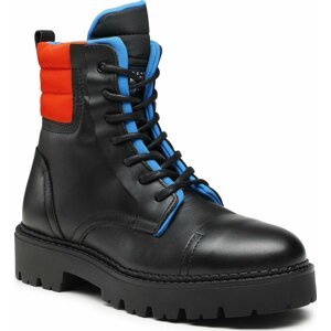 Turistická obuv Tommy Jeans Padded Lace Up Heritage Boot EM0EM01063 Black BDS