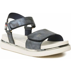 Sandály Tommy Hilfiger Platform Velcro Sandal T3A2-32760-0568 S Blue 800
