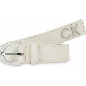 Dámský pásek Calvin Klein Re-Lock Rnd Bckl Blt W/Tip K60K611103 Écru
