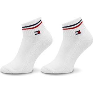 Sada 4 párů nízkých ponožek unisex Tommy Hilfiger 701228177 White 001