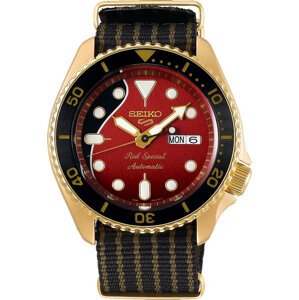 Hodinky Seiko Brian May Limited Edition "Red Special II" 5 Sports SRPH80K1 Gold/Brown