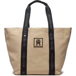 Kabelka Tommy Hilfiger Th Sport Luxe Tote AW0AW15732 White Clay AES
