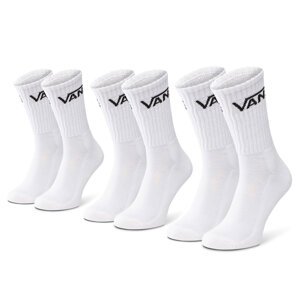 Sada 3 párů vysokých ponožek unisex Vans Mn Classic Crew VN000XRZ White WHT1