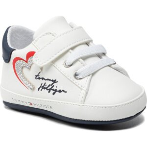 Sneakersy Tommy Hilfiger Lace Up Velcro Shoe T0A4-32114-1350 White/Blue X336