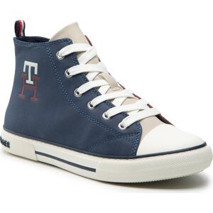 Plátěnky Tommy Hilfiger High Top Lace-Up Sneaker T3X9-32451-1441 S Blue/Bordeaux X663