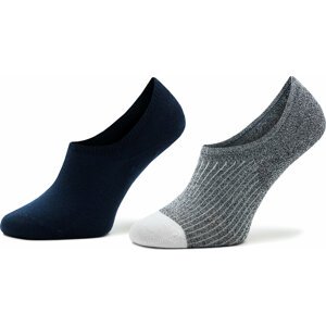 Sada 2 párů dámských nízkých ponožek Tommy Hilfiger 701222652 Navy 002