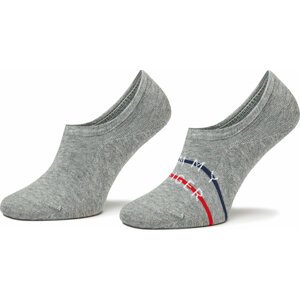 Sada 2 párů pánských ponožek Tommy Hilfiger 701222189 Mid Grey Melange 002