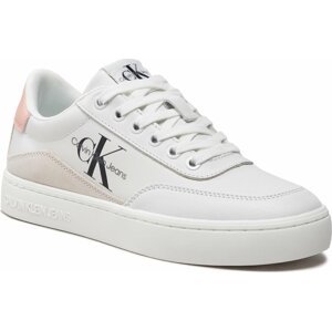 Sneakersy Calvin Klein Jeans Classic Cupsole Lth-Su Mono W YW0YW00699 White/Peach 02T