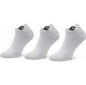 Sada 3 párů dámských nízkých ponožek Converse E746W Bílá