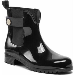Holínky Tommy Hilfiger Ankle Rainboot With Metal Detail FW0FW06777 Black BDS