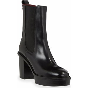 Polokozačky Tommy Hilfiger Elevated Plateau Chelsea Bootie FW0FW07542 Black BDS