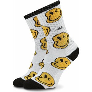 Vysoké dětské ponožky Vans Smiley Drip Crew VN000614Y281 Black/White