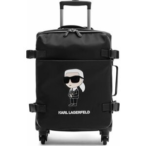 Malý textilní kufr KARL LAGERFELD 235W3255 A999 Black