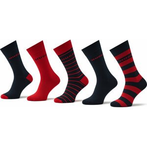 Sada 5 párů pánských vysokých ponožek Hugo 5p Rs Gift Set Cc 50484112 960