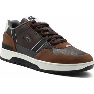 Sneakersy Lacoste T-Clip Winter Textile Heel Pop 746SMA0097 Dk Brw/Off Wht 1W7