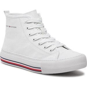 Plátěnky Tommy Hilfiger High Top Lace-Up Sneaker T3A9-33188-1687 S White 100