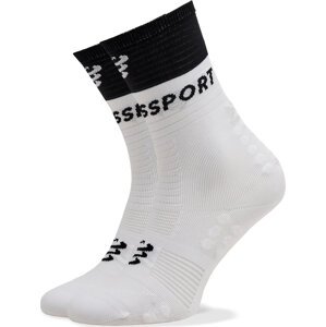 Klasické ponožky Unisex Compressport Mid Compression V 2.0 SQTU3540002 White/Black