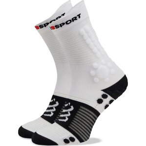 Klasické ponožky Unisex Compressport Pro Racing V4.0 Trail XU00048B White/Black