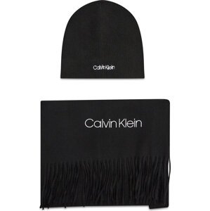 Sada čepice a šál Calvin Klein Basic Wool Beanie+Scarf K50K507552 BAX