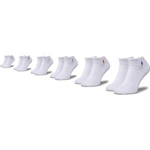 Sada 6 párů dámských nízkých ponožek Polo Ralph Lauren 449799739002 r.OS White
