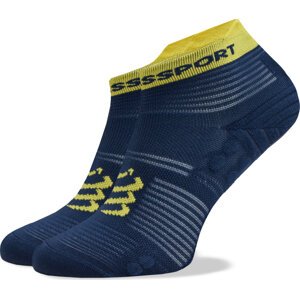 Klasické ponožky Unisex Compressport Pro Racing V4.0 Run Low XU00047B Blues/Green Sheen
