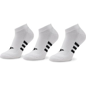 Sada 3 párů nízkých ponožek unisex adidas Prf Cush Low 3P HT3449 White/White/White