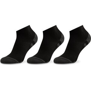 Sada 3 párů nízkých ponožek unisex Under Armour Ua Performance Tech 3Pk Low 1379504-001 Black/Black/Jet Gray