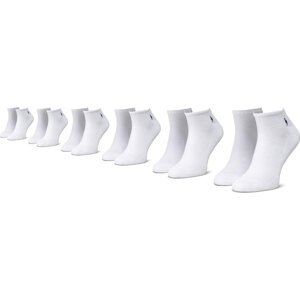 Sada 6 párů dámských nízkých ponožek Polo Ralph Lauren 449723765002 r.OS White