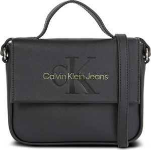Kabelka Calvin Klein Jeans Sculpted Boxy Flap Cb20 Mono K60K610829 Black/Dark Juniper 0GX