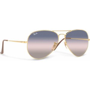 Sluneční brýle Ray-Ban Aviator Metal II 0RB3689 001/GE Pink Gradient Blue