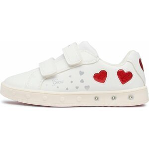 Sneakersy Geox J Skylin Girl J358WA054ASC0050 D White/Red