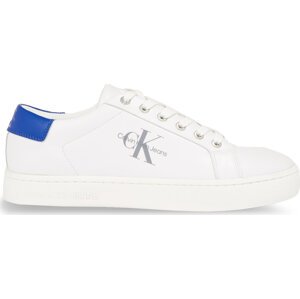 Sneakersy Calvin Klein Jeans Classic Cupsole Laceup Low Lth YM0YM00491 Bright White/Lapis Blue 02V